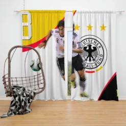 German Sports Player Mesut Ozil Window Curtain