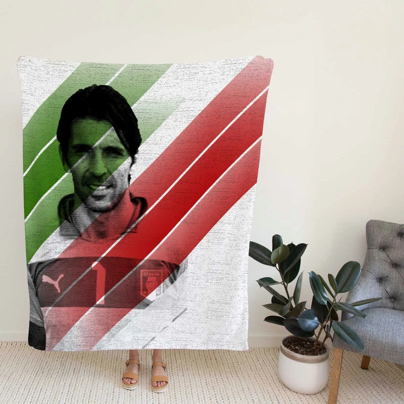 Gianluigi Buffon Awarded Serie A Football Player Fleece Blanket