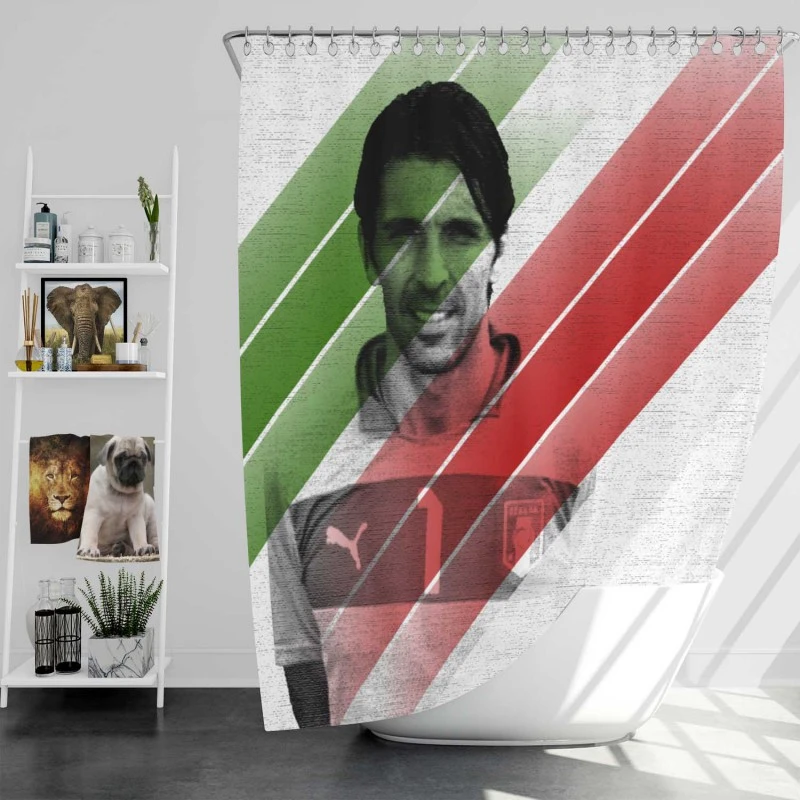 Gianluigi Buffon Awarded Serie A Football Player Shower Curtain