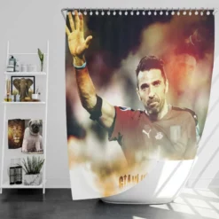 Gianluigi Buffon Classic Juventus Football Player Shower Curtain