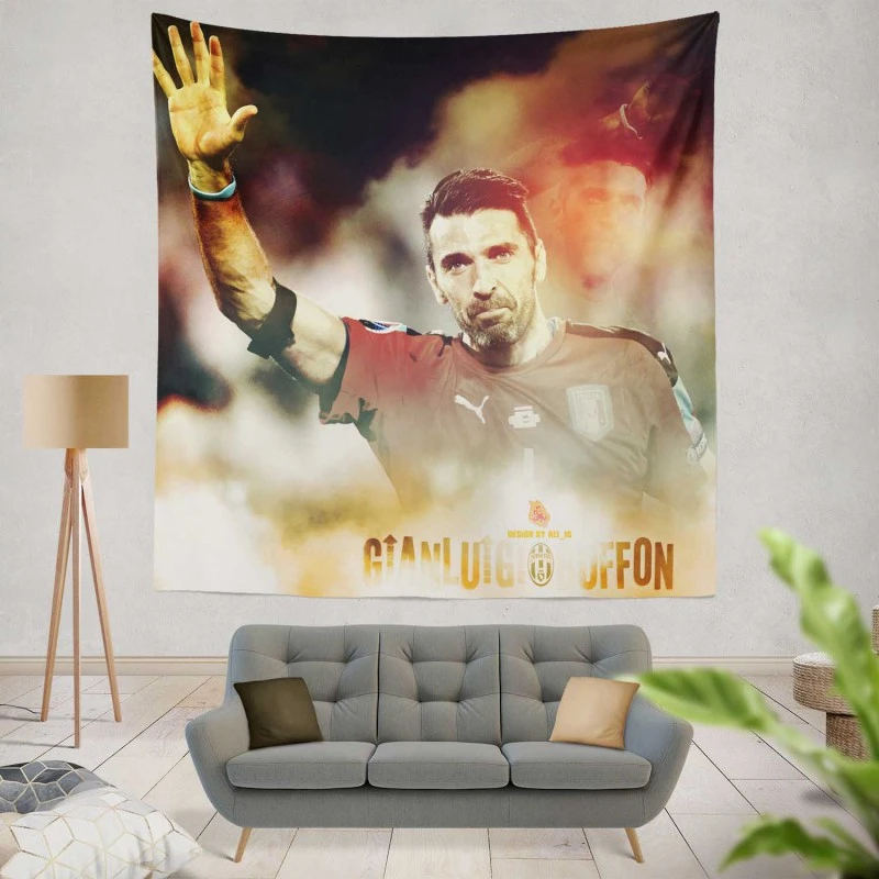 Gianluigi Buffon Classic Juventus Football Player Tapestry