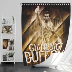 Gianluigi Buffon Coppa Italia Football Player Shower Curtain