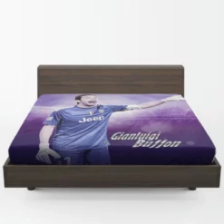 Gianluigi Buffon Energetic Italian Football Player Fitted Sheet 1