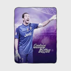 Gianluigi Buffon Energetic Italian Football Player Fleece Blanket 1