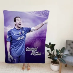 Gianluigi Buffon Energetic Italian Football Player Fleece Blanket