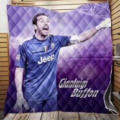 Gianluigi Buffon Energetic Italian Football Player Quilt Blanket