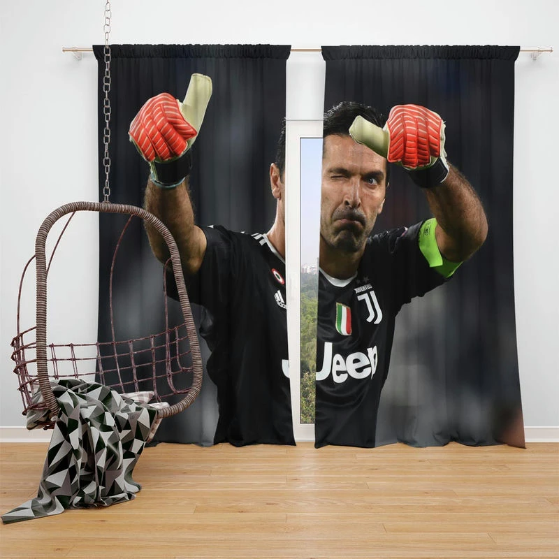 Gianluigi Buffon Excellent Juventus GoalKeeper Window Curtain