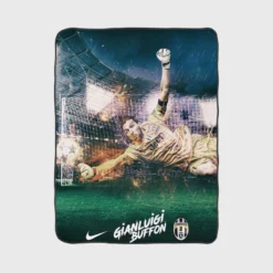 Gianluigi Buffon Exciting Juve Football GoalKeeper Fleece Blanket 1