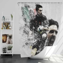 Gianluigi Buffon Italian Professional Football Player Shower Curtain