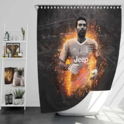 Gianluigi Buffon Popular Juventus Football Player Shower Curtain
