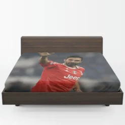 Gianluigi Buffon Top Ranked Juve Football Player Fitted Sheet 1