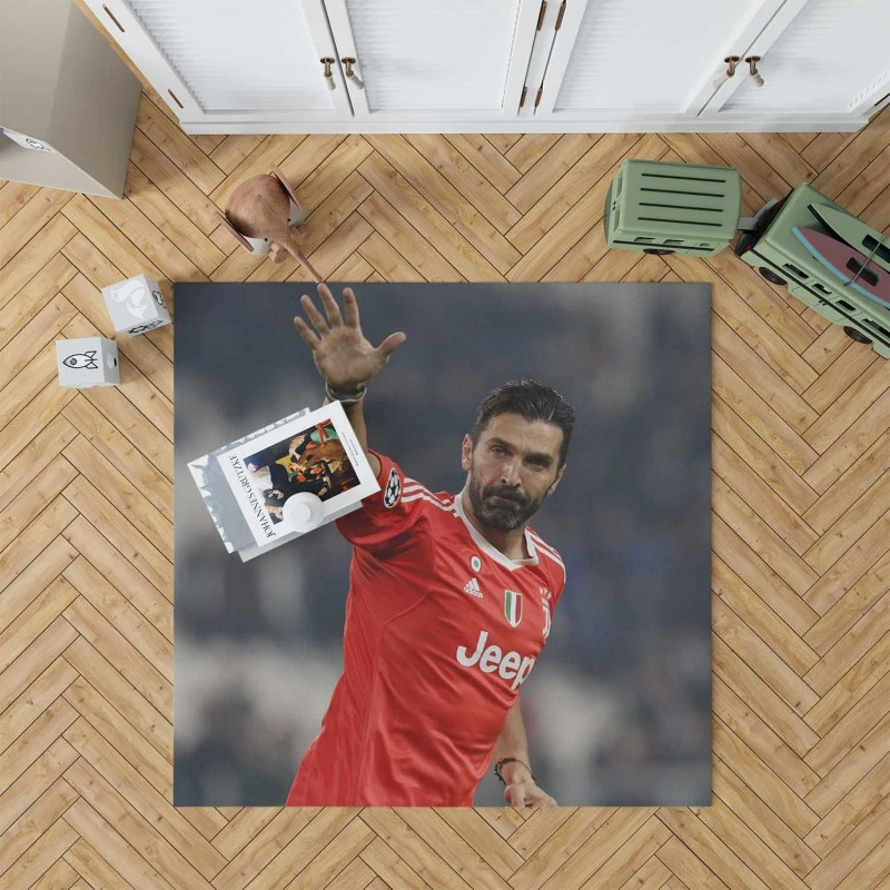 Gianluigi Buffon Top Ranked Juve Football Player Rug