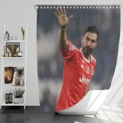 Gianluigi Buffon Top Ranked Juve Football Player Shower Curtain