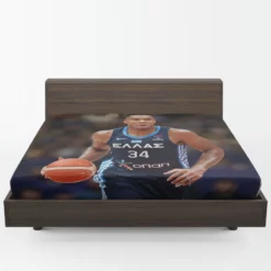 Giannis Antetokounmpo Powerful NBA Basketball Player Fitted Sheet 1