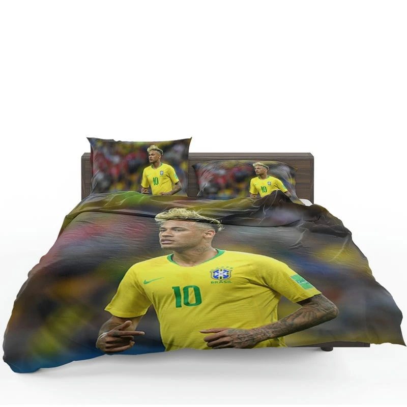 Gifted Brazil Football Player Neymar Bedding Set