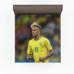 Gifted Brazil Football Player Neymar Fitted Sheet