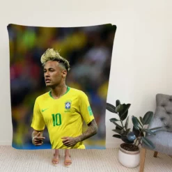 Gifted Brazil Football Player Neymar Fleece Blanket