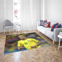 Gifted Brazil Football Player Neymar Rug 2