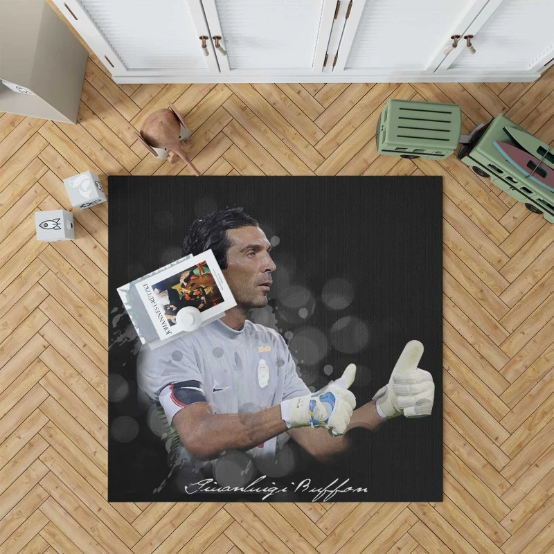 Gigi Buffon  Popular Juve Football Player Rug