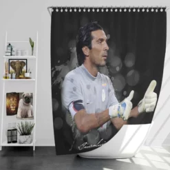 Gigi Buffon  Popular Juve Football Player Shower Curtain