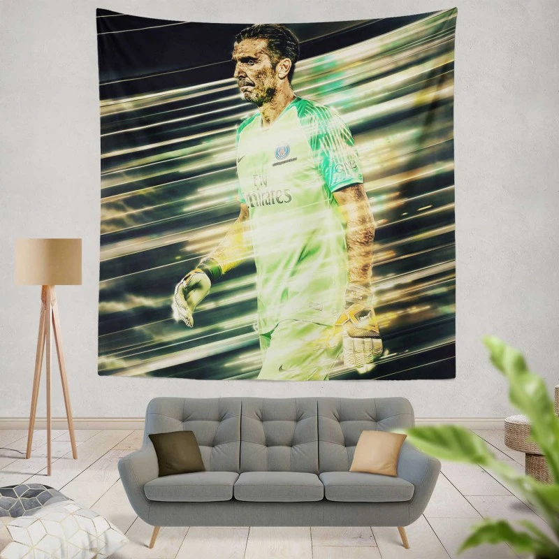 Gigi Buffon  Professional PSG Football Player Tapestry