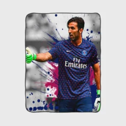 Gigi Buffon  Top Ranked PSG Football Player Fleece Blanket 1