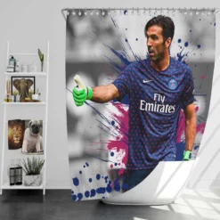 Gigi Buffon  Top Ranked PSG Football Player Shower Curtain