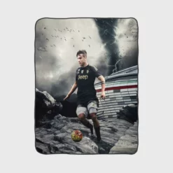 Goal driven Soccer Player Paulo Dybala Fleece Blanket 1