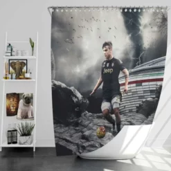 Goal driven Soccer Player Paulo Dybala Shower Curtain