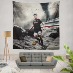 Goal driven Soccer Player Paulo Dybala Tapestry