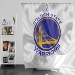 Golden State Warriors Active NBA Basketball Logo Shower Curtain