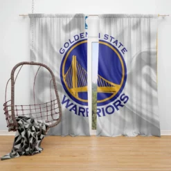 Golden State Warriors Active NBA Basketball Logo Window Curtain