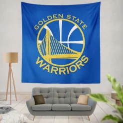 Golden State Warriors Exciting NBA Basketball Team Tapestry