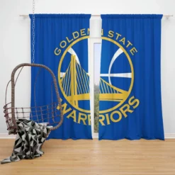 Golden State Warriors Exciting NBA Basketball Team Window Curtain