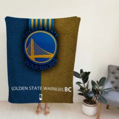 Golden State Warriors NBA Basketball Logo Fleece Blanket