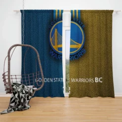 Golden State Warriors NBA Basketball Logo Window Curtain