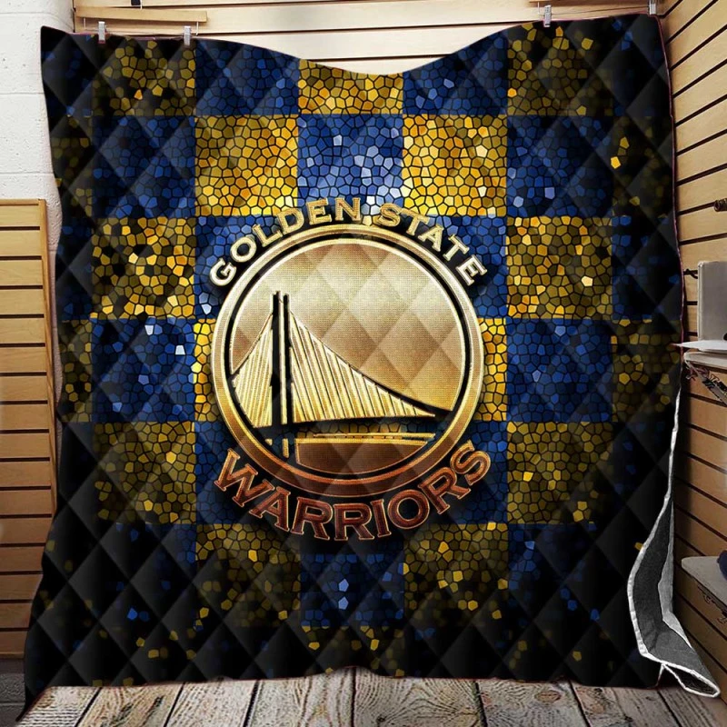 Golden State Warriors NBA Basketball Team Logo Quilt Blanket
