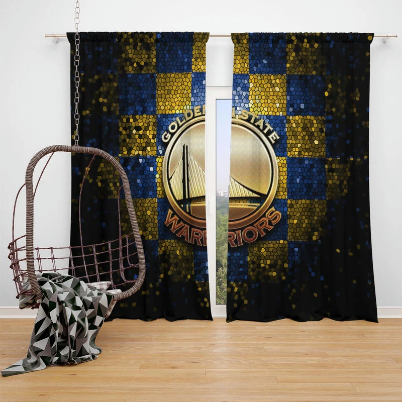 Golden State Warriors NBA Basketball Team Logo Window Curtain