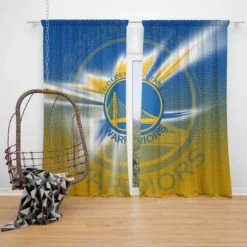 Golden State Warriors NBA Top Ranked Basketball Club Window Curtain