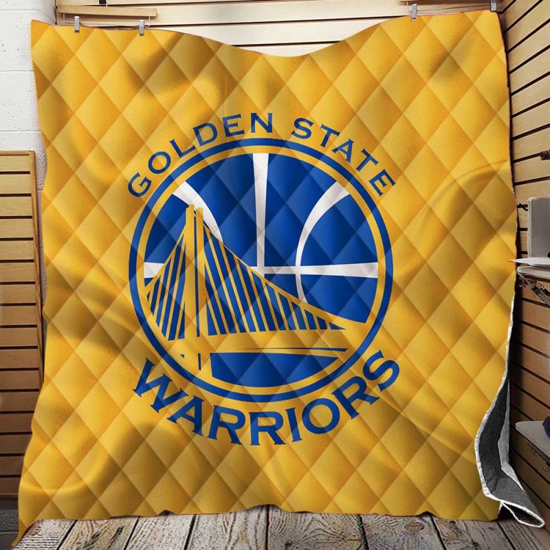 Golden State Warriors Professional Basketball Club Logo Quilt Blanket