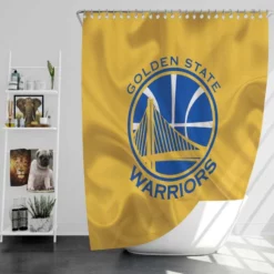 Golden State Warriors Professional Basketball Club Logo Shower Curtain