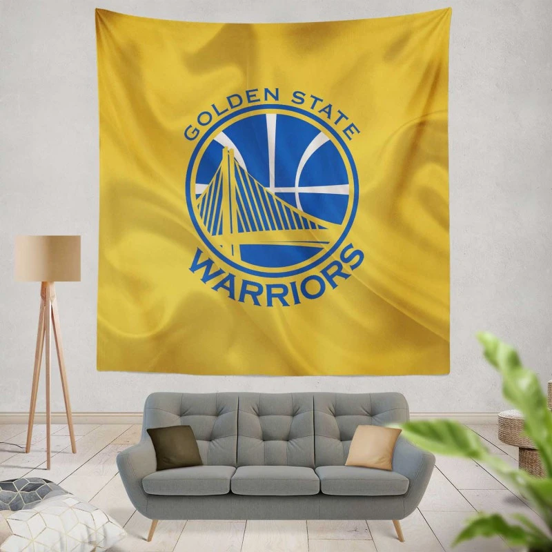 Golden State Warriors Professional Basketball Club Logo Tapestry