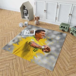 Graceful Brazil Footballer Roberto Firmino Rug 1