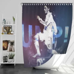 Graceful European Football Player Mesut Ozil Shower Curtain