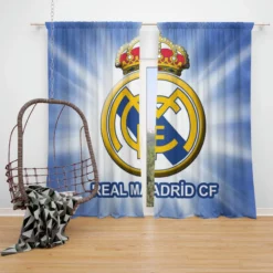 Graceful Football Club Real Madrid Window Curtain