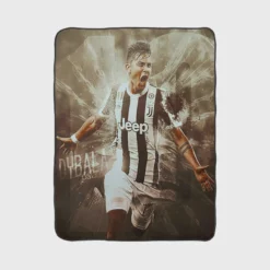 Graceful Football Player Paulo Dybala Fleece Blanket 1