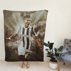 Graceful Football Player Paulo Dybala Fleece Blanket