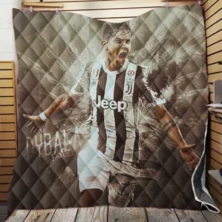 Graceful Football Player Paulo Dybala Quilt Blanket