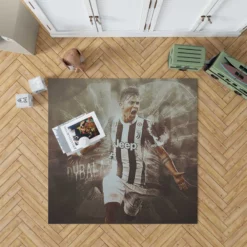 Graceful Football Player Paulo Dybala Rug