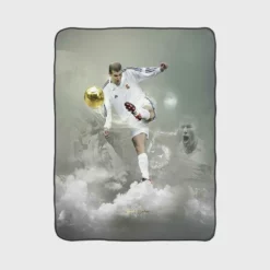 Graceful Football Zinedine Zidane Fleece Blanket 1